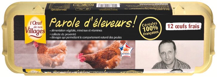 L'OEUF DE NOS VILLAGE 12 œufs frais Parole d'éleveurs
