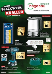 hagebau kompakt Prospekt: "UNSERE BLACK WEEK KNALLER", 8 Seiten, 23.11.2024 - 30.11.2024