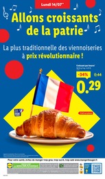 Prix et réduction Croissant dans le prospectus Lidl en cours Offre Croissant dans le catalogue Lidl du moment à la page 30