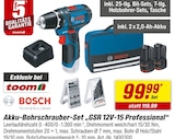Aktuelle Akkuschrauber Angebote bei toom Baumarkt in Solingen (Klingenstadt) Aktuelles Akku-Bohrschrauber-Set GSR 12V-15 Professional Angebot bei toom Baumarkt in Solingen (Klingenstadt) ab 99,99 €
