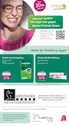 mea - meine apotheke Prospekt für Nettetal mit 4 Seiten mea - meine apotheke Prospekt für Nettetal: "Unsere August-Angebote", 4 Seiten, 01.08.2025 - 31.08.2025