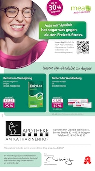 mea - meine apotheke Prospekt Unsere August-Angebote mit 4 Seiten