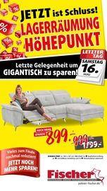 Aktueller Polstermöbel Fischer Prospekt mit Polstermöbel, "JETZT IST SCHLUSS - LAGERRÄUMUNG HÖHEPUNKT", Seite 1