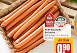 Bockwurst im Angebot bei REWE in Unna Bockwurst Angebote von REWE Hausmarke bei REWE Unna für 0,90 €