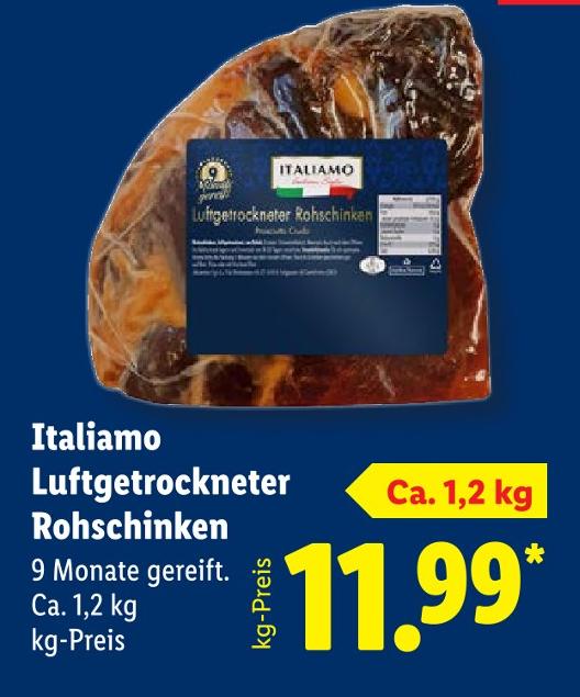 Luftgetrockneter Rohschinken