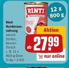 Hundenahrung Angebote von Rinti bei REWE Buxtehude für 27,99 €