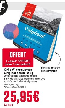 Croquettes original chien - 2 kg - Animalis à Paris Croquettes original chien - 2 kg en promo chez Animalis Paris à 25,95 €