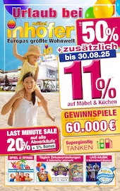 Aktueller Möbel Inhofer Möbel & Einrichtung Prospekt in Lauterach und Umgebung, "Urlaub bei Möbel Inhofer" mit 12 Seiten, 14.08.2025 - 30.08.2025
