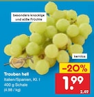 Aktuelle Weintrauben Angebote bei Netto Marken-Discount in Hamburg Aktuelles Trauben hell Angebot bei Netto Marken-Discount in Hamburg ab 1,99 €
