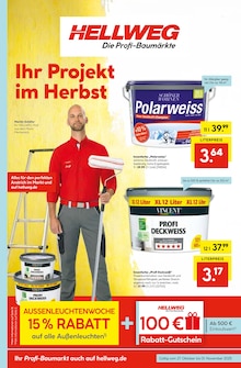 Farbe im aktuellen Hellweg Prospekt (Chemnitz) Farbe im Hellweg Prospekt "Die Profi-Baumärkte" mit 24 Seiten (Chemnitz)