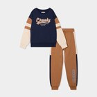 ensemble jogging molleton Creeks camel garçon - La Halle ensemble jogging molleton Creeks camel garçon à 25,99 € dans le catalogue La Halle