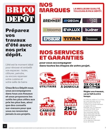 Catalogue Brico Dépôt à Laroin cette semaine, valable du 20/06/2025 au 03/07/2025 Prospectus Brico Dépôt à Laroin, "Mes travaux d'été À PRIX DÉPÔT", 52 pages de promos valables du 20/06/2025 au 03/07/2025
