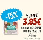 Pain de riz complet au chia et au lin - Pural dans le catalogue Naturalia