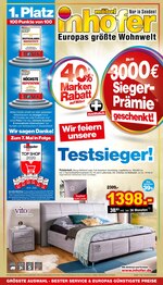 Möbel Inhofer Prospekt für Stuttgart mit 12 Seiten Möbel Inhofer Prospekt für Stuttgart: "Wir feiern unsere Testsieger!", 12 Seiten, 17.09.2020 - 02.10.2020