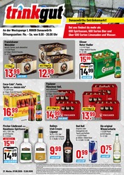 Cola im Trinkgut Prospekt in Donauwörth Aktueller Trinkgut Prospekt mit Cola, "Aktuelle Angebote", Seite 1