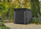 Abri de jardin en résine gris anthracite CORTINA 77 KETER 4,7m² - KETER - Castorama à Colombes Abri de jardin en résine gris anthracite CORTINA 77 KETER 4,7m² - KETER en promo chez Castorama Colombes à 1 019,15 €