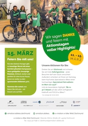 Aktueller e-motion e-Bike Welt Dortmund Prospekt mit Fahrradhelm, "HAPPY BIRTHDAY!", Seite 2