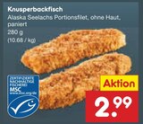Aktuelle Lachs Angebote bei Netto Marken-Discount in Moers Aktuelles Knusperbackfisch Angebot bei Netto Marken-Discount in Moers ab 2,99 €