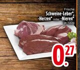 Schweine-Leber, -Herzen oder -Nieren Angebote bei EDEKA Ravensburg für 0,27 €