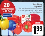 Paprika rot im E center Prospekt Paprika rot von Gut & Günstig im aktuellen E center Prospekt für 1,99 €