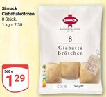 Ciabattabrötchen von Sinnack im aktuellen GLOBUS Prospekt