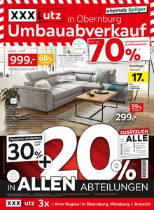 XXXLutz Möbelhäuser Prospekt Umbauabverkauf mit  Seiten in Aschaffenburg und Umgebung