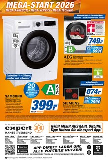 Waschmaschine im aktuellen expert Prospekt (Wismar) Waschmaschine im expert Prospekt "Top Angebote" mit 12 Seiten (Wismar)