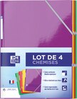 Lot de 4 chemises a4 color life - OXFORD en promo chez Intermarché Lot de 4 chemises a4 color life - OXFORD dans le catalogue Intermarché