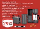 Aktuelles Wasserkocher WK 7340 Angebot bei GLOBUS in Ludwigshafen (Rhein) ab 29,99 €