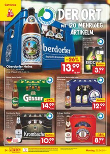 Bier im Netto Marken-Discount Prospekt "Aktuelle Angebote" mit 51 Seiten (Bergkamen)