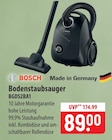 BOSCH Bodenstaubsauger bei famila Nordost im Waren Prospekt für 89,00 €