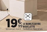 Le banc/coffre bouclette dans le catalogue Centrakor