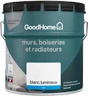 Peinture murs boiseries et métal haute résistance blanc 10 l - GOODHOME en promo chez Castorama Peinture murs boiseries et métal haute résistance blanc 10 l - GOODHOME dans le catalogue Castorama