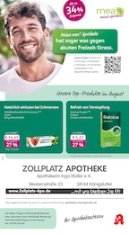 mea - meine apotheke Prospekt für Königslutter mit 4 Seiten mea - meine apotheke Prospekt für Königslutter: "Unsere August-Angebote", 4 Seiten, 01.08.2026 - 31.08.2026