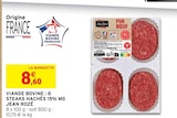 Promo Viande bovine : 8 steaks hachés 15% MG à 8,60 € dans le catalogue Intermarché à Lyon