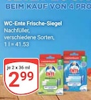Frische-Siegel Nachfüller Angebote von WC-Ente bei GLOBUS Braunschweig für 2,99 €