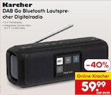 DAB Go Bluetooth Lautsprecher Digitalradio im Angebot bei Netto Marken-Discount in Bayreuth DAB Go Bluetooth Lautsprecher Digitalradio Angebote von Karcher bei Netto Marken-Discount Bayreuth für 59,99 €