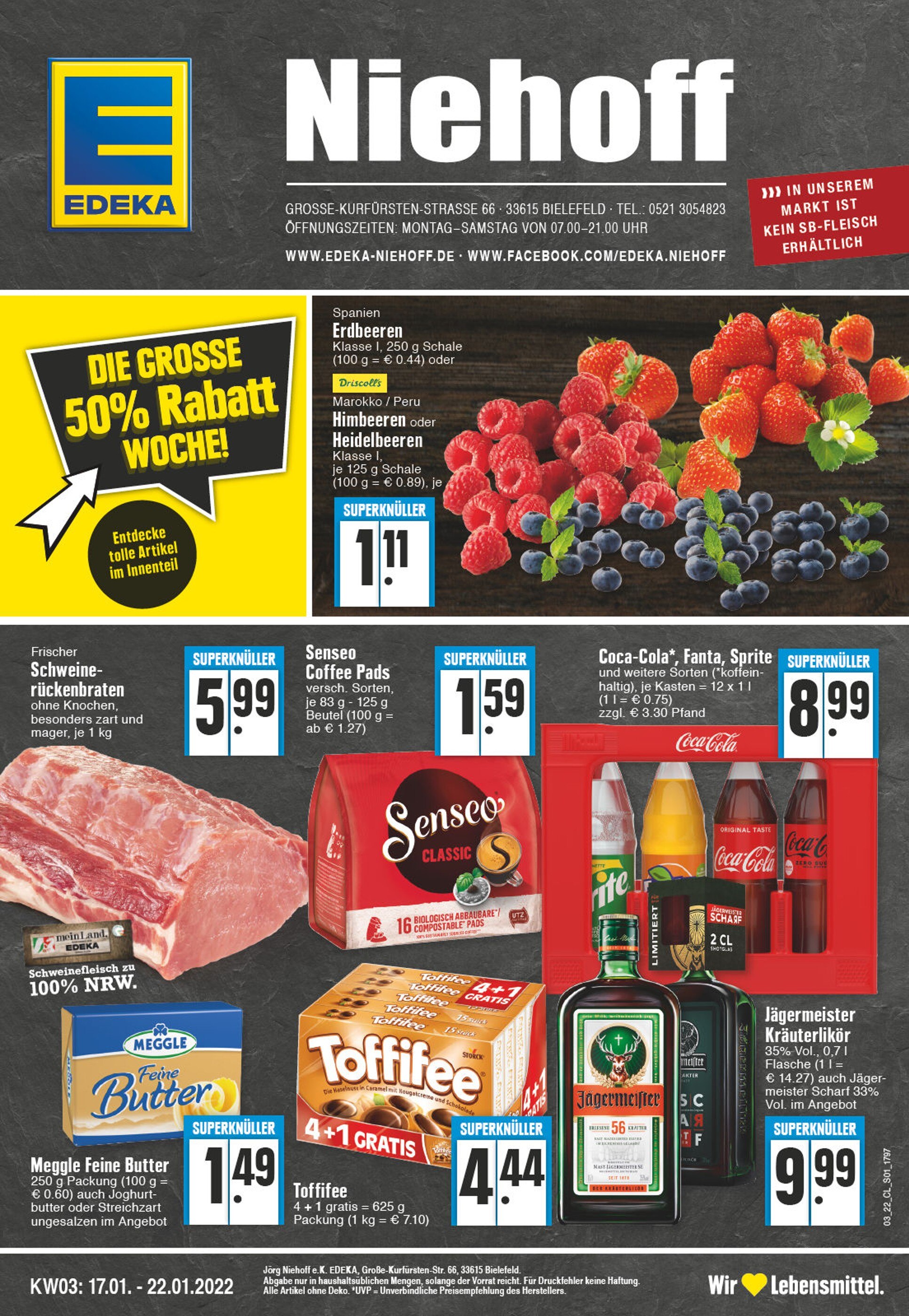 EDEKA Prospekt für Bielefeld mit 24 Seiten EDEKA Prospekt für Bielefeld: "Aktuelle Angebote", 24 Seiten, 17.01.2022 - 22.01.2022