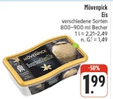 Eis im EDEKA Prospekt Eis von Mövenpick im aktuellen EDEKA Prospekt für 1,99 €