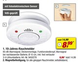 10-Jahres-Rauchmelder oder Magnetbefestigung von  im aktuellen toom Baumarkt Prospekt für 3,49 €