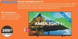 4K LED Ambilight Smart-TV von Philips im aktuellen V-Markt Prospekt für 399,00 €