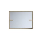 Miroir avec tablette décor imitation bois clair AUTHENTIK 80 x 60 cm en promo chez Brico Dépôt Angers à 59,90 €