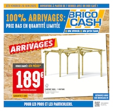 Prospectus Brico Cash à Saint-Quentin, "100% ARRIVAGES : PRIX BAS EN QUANTITÉ LIMITÉE", 4 pages, 20/06/2025 - 03/07/2025