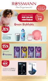 Rossmann Babyflasche im Prospekt 