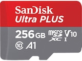 Ultra® PLUS microSDXC™‐UHS‐I‐Karte, Micro-SDXC Speicherkarte, 256 GB, 160 MB/s von SANDISK im aktuellen MediaMarkt Saturn Prospekt für 19,99 €
