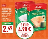 Filtertüten Original 1x4 Angebote von Melitta bei Marktkauf Münster für 4,98 €