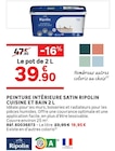 Peinture intérieure satin cuisine et bain - Ripolin - LEROY MERLIN à Cannes Peinture intérieure satin cuisine et bain - Ripolin en promo chez LEROY MERLIN Cannes à 39,90 €