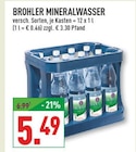 MINERALWASSER im Angebot bei Marktkauf in Dortmund MINERALWASSER Angebote von BROHLER bei Marktkauf Dortmund für 5,49 €