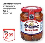 Bockwürste von Döbelner im aktuellen GLOBUS Prospekt