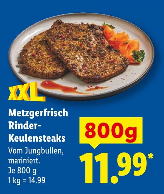 Metzgerfrisch Rinder-Keulensteaks